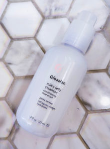 Image of Glossier Cleanser Lying on a Tile Background