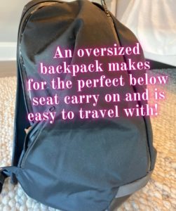 Image of an oversized backpack