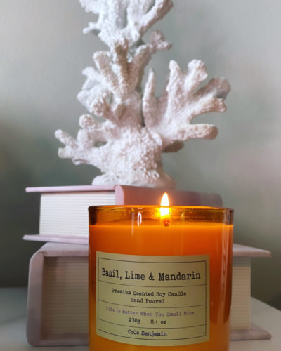 Image of basil lime and mandarin candle